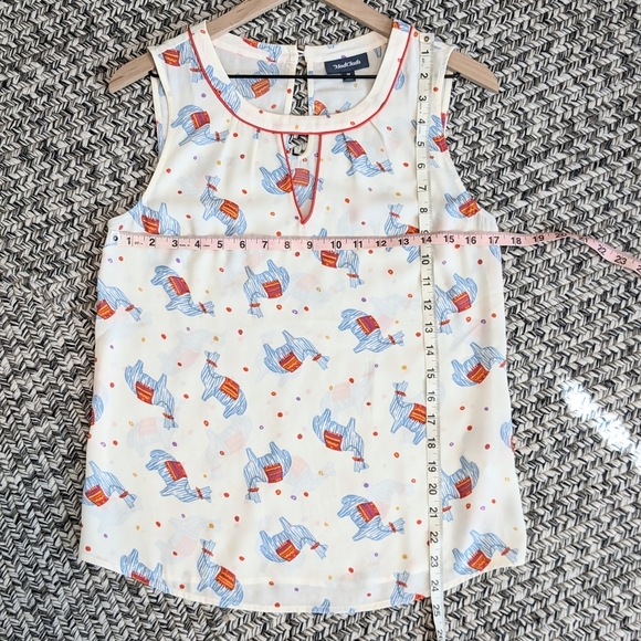 ModCloth Envisioned Aesthetic Llama Sleeveless Blouse - Picture 8 of 9
